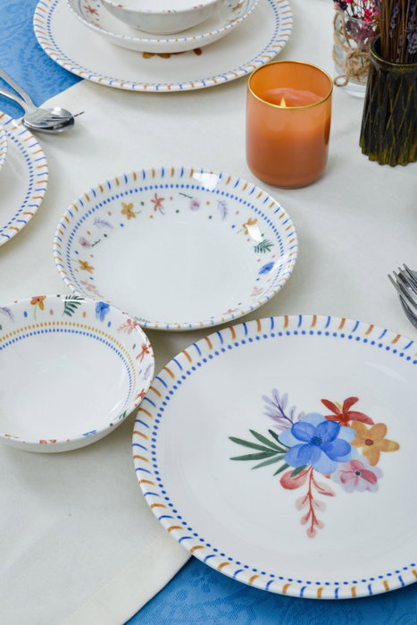Hermia Juego de Cena Dalya de 18 Piezas Multicolor